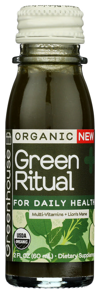 Greenhouse Shot Green Ritual - No Plunge - Front