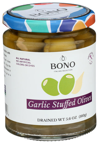 Bono Olives Garlic Stuffed - Left - Front