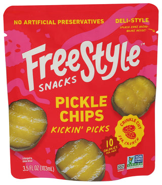 Freestyle Snacks Pickle Chips Kickin Pcks - Centre - Front