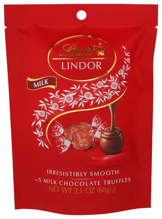 Lindt Choc Lindor Mlk Peg Bag - Centre - Front