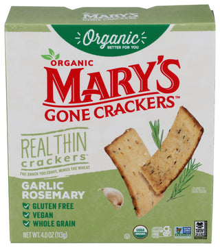 Marys Gone Crackers Cracker Thn Garlic Rsmry - Centre - Front