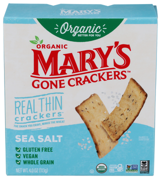 Marys Gone Crackers Cracker Thin Sea Salt - Centre - Front