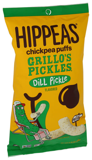 Hippeas Puffs Grillos Dill Pckle - Left - Front