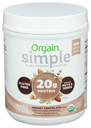 Orgain Proten Smpl Pdr Choc Org - Centre - Front