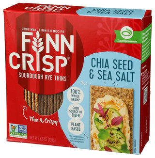Finn Crisp Cracker Chia Sea Salt - Right - Front