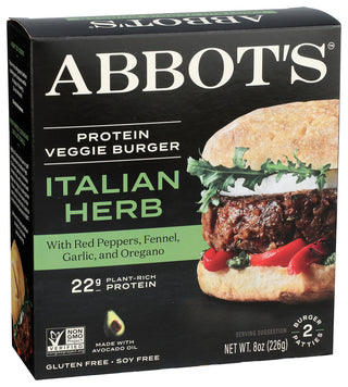 Abbots Butcher Burger Vegie Italian Hrb - Left - Front