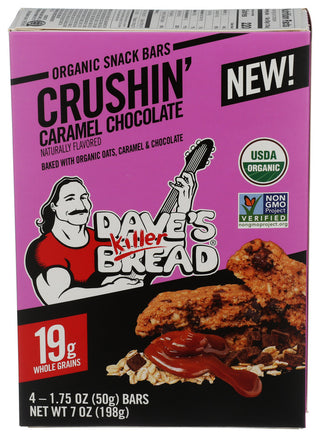 Daves Killer Bread Bar Snck Carm Choco - Centre - Front