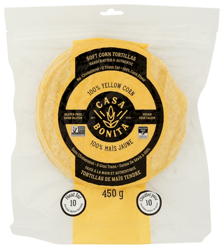 CASA BONITA YELLOW CORN SOFT TORTILLAS - No Plunge - Front