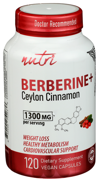 Nutri Berberine Ceylon 1300mg - Left - Front