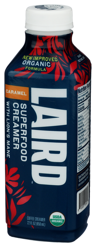 Laird Superfood Creamer Liq Caramel Org - Right - Front