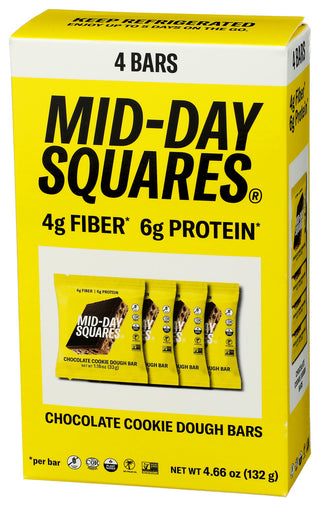 Mid Day Squares Bar Cookie Dough 4pk - Right - Front