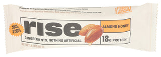 RISE BAR PROTEIN BAR, ALMOND HONEY, 2.1 OZ. - Centre - Front