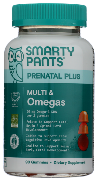 Smartypants Prenatal Multi Omega - No Plunge - Front