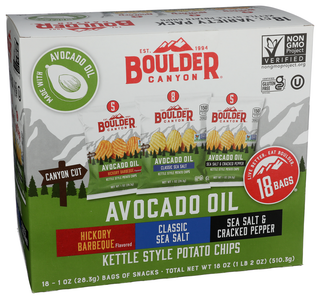 Boulder Canyon Chips Avo Oil Mlti 18pk - Left - Front