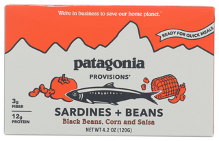 Patagonia Provisions Sardines & Beans Blk Bns - No Plunge - Front