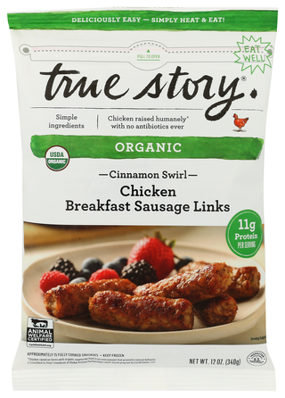 True Story Sausage Chckn Cinna Link - No Plunge - Front