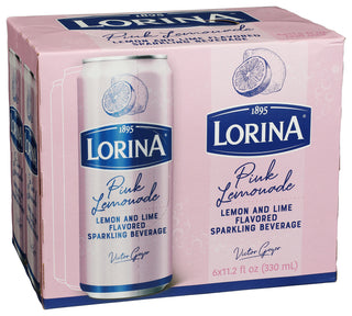 Lorina Bev Sp Pink Lmnd Can 6pk - Left - Front