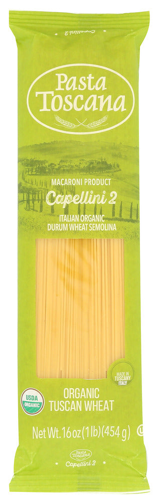 Pasta Toscana Pasta Capellini Organic - No Plunge - Front