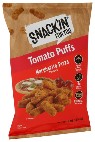 Snackin For You Puffs Tomato Mrgta Pizza - Left - Front