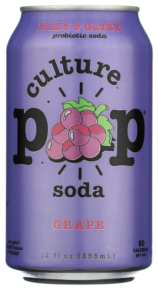 Culture Pop Soda Probiotic Grape - No Plunge - Front