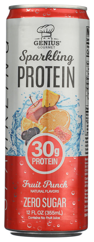 Genius Gourmet Keto Beverage Sprkl Frt Pnch - No Plunge - Front