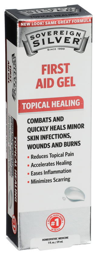 Sovereign Silver Silver First Aid Gel - Left - Front