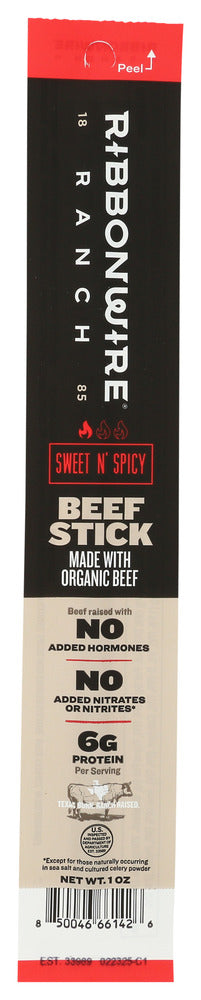 Ribbonwire Ranch Stick Beef Sweet N Spicy - No Plunge - Front