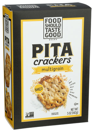 Food Should Taste Good Cracker Pita Multigrain - Left - Front