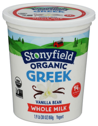 Stonyfield Yogurt Sf Grk Wm Vanilla - Centre - Front