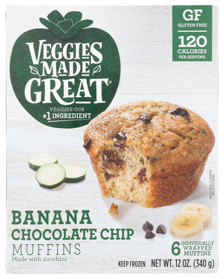 Veggies Made Great Muffin Banana Chcchp 6ct - No Plunge - Front