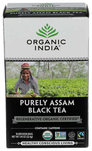 Organic India Tea Purely Assam Black - Centre - Front