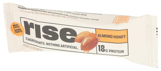 RISE BAR PROTEIN BAR, ALMOND HONEY, 2.1 OZ. - Right - Front