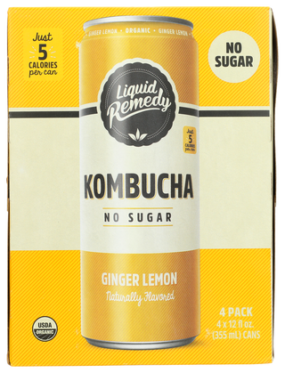 Liquid Remedy Kombucha Gngr Lmn 4pk Og - No Plunge - Front