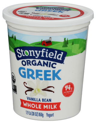 Stonyfield Yogurt Sf Grk Wm Vanilla - Right - Front