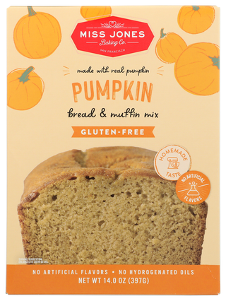 Miss Jones Baking Co Mix Bread & Muff Pumkn Gf - No Plunge - Front