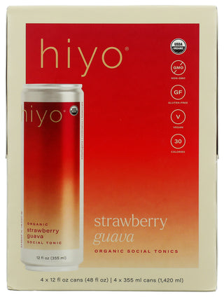 Hiyo Na Mocktl Strwb Guav 4pk - No Plunge - Front