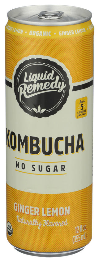 Liquid Remedy Kombucha Gngr Lemon Org - Right - Front