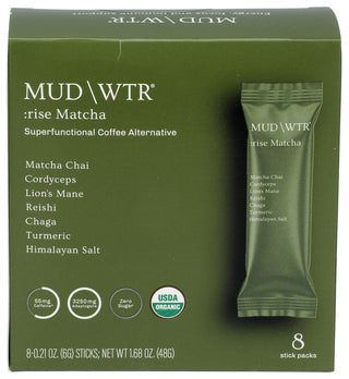 Mud Wtr Matcha 8 Stick Packs - Centre - Front