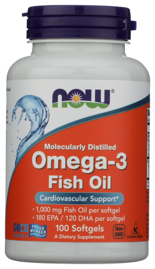 Now Omega 3 Fish Oil - No Plunge - Front