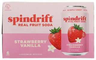 Spindrift Soda Strawberry Van 6pk - No Plunge - Front