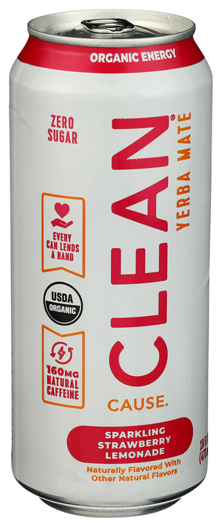 Clean Cause Tea Strawberry Lemonade - Left - Front