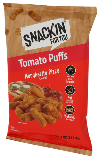 Snackin For You Puffs Tomato Mrgta Pizza - Right - Front