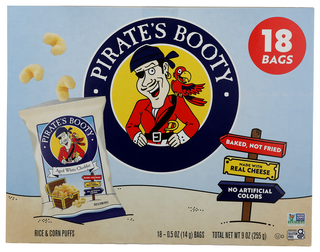 Pirate Brands Snacks Puff Aw Chdr 18pc - No Plunge - Front