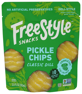Freestyle Snacks Pickle Chips Dill Classc - Centre - Front