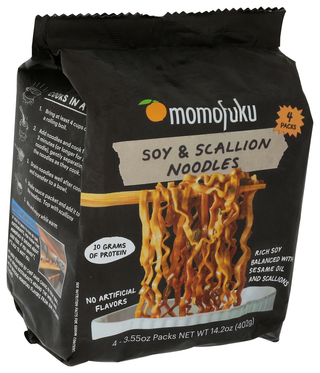 Momofuku Noodles Soy & Scalln 4pk - Left - Front