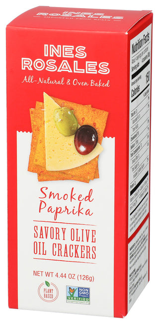 Ines Rosales Crackers Smoked Paprika Savory - Right - Front