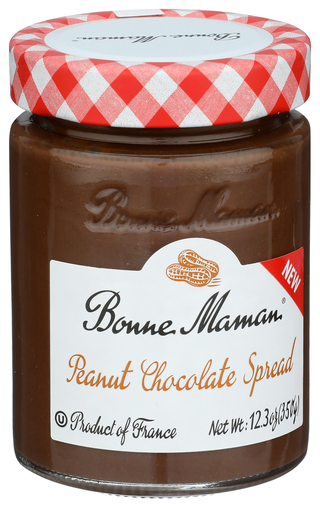 Bonne Maman Peanut Chocolate Spread - Left - Front