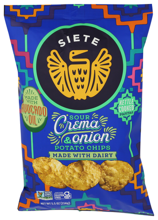 Siete Chips Potato Srcrm Onion - Centre - Front