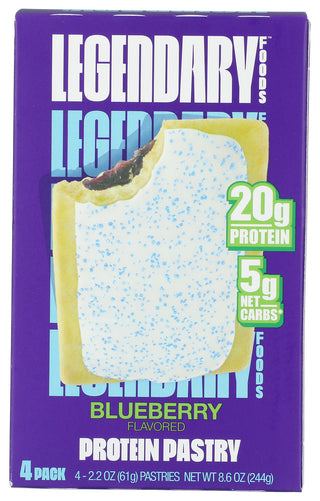 Legendary Foods Pastry Prtn Bluebrry 4pk - No Plunge - Front