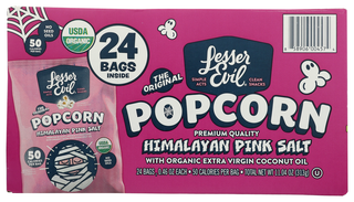 Lesser Evil Popcorn Hlwn Hp Org 24pc - No Plunge - Front